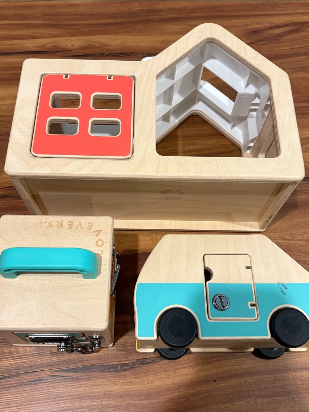 Lovevery Lot House Camper Latch Box Wooden Toys Baby